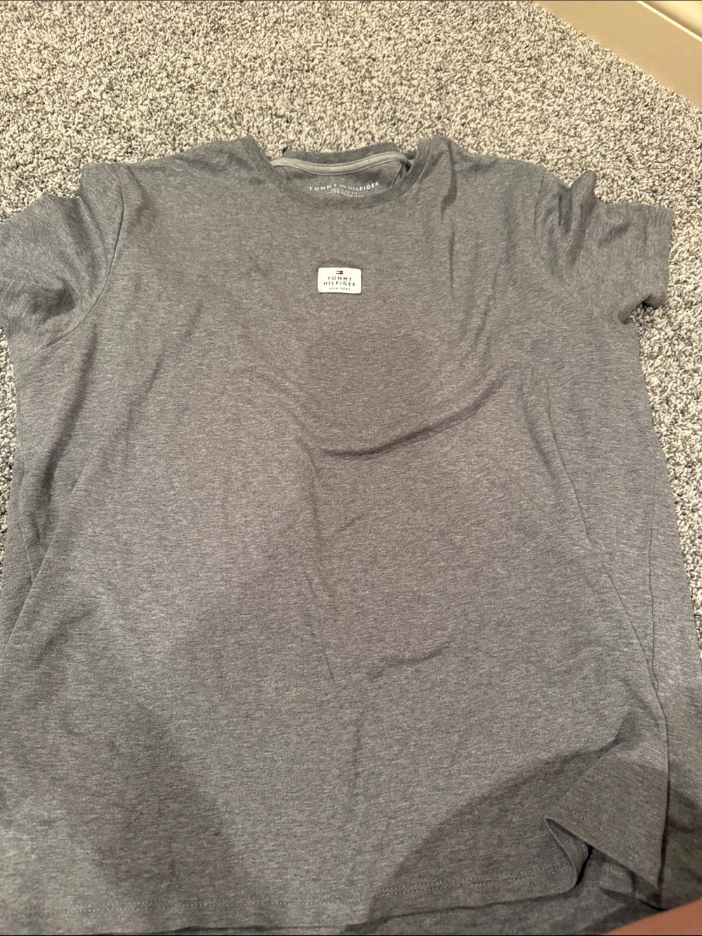 Tommy Hilfiger Gray Crew Neck T‑Shirt